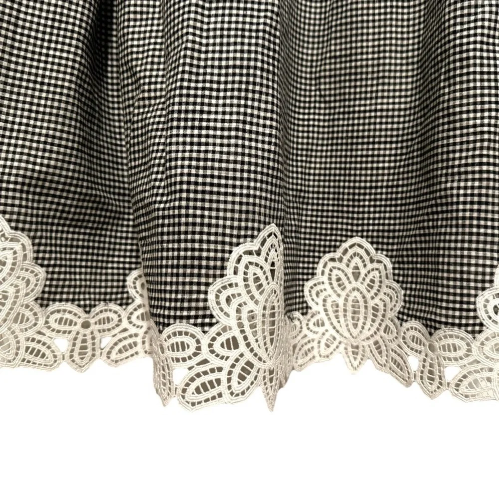 💎 Ralph Lauren Gingham Midi Dress with Lace Hem | Size 18 | NWT - Picture 5 of 7